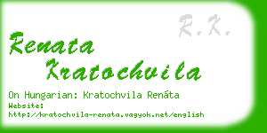 renata kratochvila business card