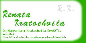 renata kratochvila business card